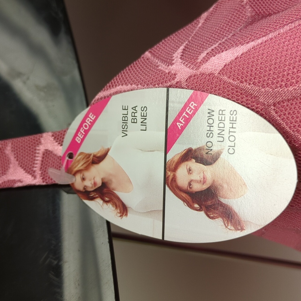 36D Bali Beauty Lift Invisible Support Underwire Bra Pink NWT - Picture 6 of 8
